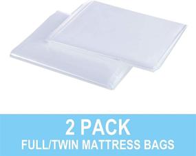 img 2 attached to 🛏️ 2-Pack VICMORE Full/Twin Mattress Storage Bags - 54x100 Inches | Plastic Covers for Moving and Disposal | Mattress Bags for Twin Mattress