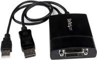 🔌 startech.com displayport to dvi dual link active adapter - high resolution displayport to dvi-d video converter 2560x1600 60hz - dp 1.2 to dvi monitor - usb powered - latching dp connector (dp2dvid2) logo