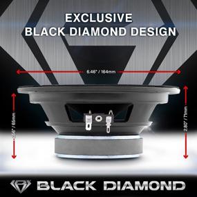 img 1 attached to 🔊 Мощные среднечастотные заменители: Black Diamond Dia-CM6.4B 6.5-дюймовый среднечастотный динамик - высокая производительность, 120 Вт максимальная мощность, 60 Вт RMS, 4 Ом, 1-дюймовая голосовая катушка (пара)