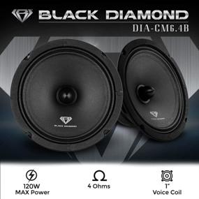 img 2 attached to 🔊 Мощные среднечастотные заменители: Black Diamond Dia-CM6.4B 6.5-дюймовый среднечастотный динамик - высокая производительность, 120 Вт максимальная мощность, 60 Вт RMS, 4 Ом, 1-дюймовая голосовая катушка (пара)