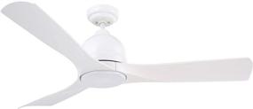 img 4 attached to 🏡 Luminance Kathy Ireland HOME Volta Modern 54" Ceiling Fan with LED Light, Remote Control, Wet Rated for Patio, Deck, Porch - Satin White