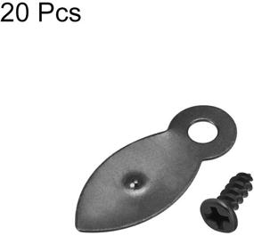 img 1 attached to 🖼️ uxcell 7/8" Metal Flat Frame Turn Button with Screws - Pack of 20 (Black) for Hanging Pictures, Photos, Drawings, and Posters