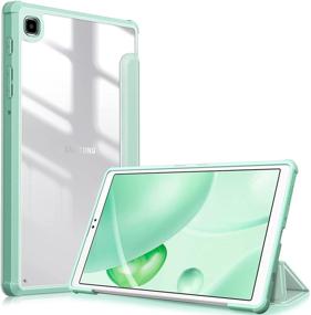img 4 attached to Fintie Hybrid Slim Case for Samsung Galaxy Tab A7 Lite 8.7 inch 2021 Model (SM-T220/T225/T227), Green Shockproof Cover with Transparent Back Shell