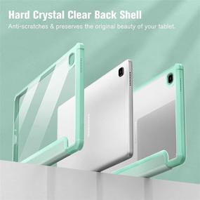 img 2 attached to Fintie Hybrid Slim Case for Samsung Galaxy Tab A7 Lite 8.7 inch 2021 Model (SM-T220/T225/T227), Green Shockproof Cover with Transparent Back Shell