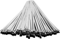 🔗 high-quality stainless steel zip ties - strong cable ties for exhaust wrap, juncture, fence, automotive - self-locking strap ties - 11.8 inches, pack of 30 (stainless steel) logo