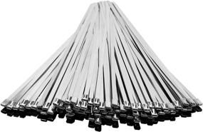 img 4 attached to 🔗 High-Quality Stainless Steel Zip Ties - Strong Cable Ties for Exhaust Wrap, Juncture, Fence, Automotive - Self-Locking Strap Ties - 11.8 Inches, Pack of 30 (Stainless Steel)