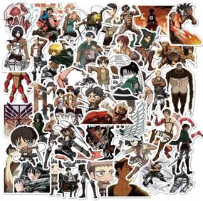 img 2 attached to 50-Pack Cute Attack on Titan Stickers for Water Bottles - Japanese Manga Design - Waterproof, Aesthetic, Trendy Stickers for Teens and Girls - Ideal for Water Bottles, Laptops, Phones, and Travel - Extra Durable Vinyl