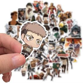 img 1 attached to 50-Pack Cute Attack on Titan Stickers for Water Bottles - Japanese Manga Design - Waterproof, Aesthetic, Trendy Stickers for Teens and Girls - Ideal for Water Bottles, Laptops, Phones, and Travel - Extra Durable Vinyl