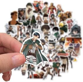 img 3 attached to 50-Pack Cute Attack on Titan Stickers for Water Bottles - Japanese Manga Design - Waterproof, Aesthetic, Trendy Stickers for Teens and Girls - Ideal for Water Bottles, Laptops, Phones, and Travel - Extra Durable Vinyl