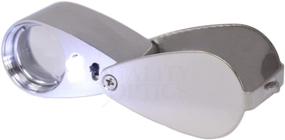 img 2 attached to Quality Optics USA Folding Jewelers Loupe Pocket Magnifier (Long Reach 20X Push Button Illuminated)