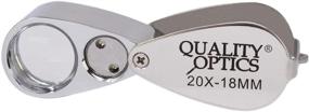 img 4 attached to Quality Optics USA Folding Jewelers Loupe Pocket Magnifier (Long Reach 20X Push Button Illuminated)