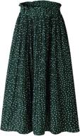 🌸 floral pleated chiffon midi maxi skirt for women with pockets - high waist elegance! logo