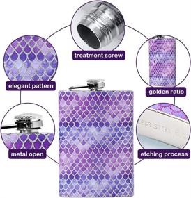img 1 attached to 🧜 Aulpon Mermaid 8-Ounce Stainless Steel Flask with Feminine Liquor Flasks for Women