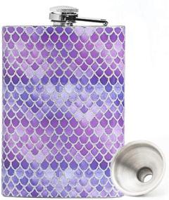 img 4 attached to 🧜 Aulpon Mermaid 8-Ounce Stainless Steel Flask with Feminine Liquor Flasks for Women