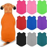 👕 10-piece set of dog shirts: blank clothes, t-shirts, cat apparel, puppy vest – breathable cotton shirts for small to medium dogs логотип