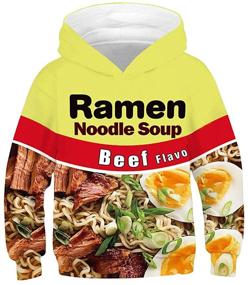 img 4 attached to Basoteeuo Noodles Hoodies: Stylish Boys' Clothing and Fashion Sweatshirts