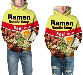 img 2 attached to Basoteeuo Noodles Hoodies: Stylish Boys' Clothing and Fashion Sweatshirts