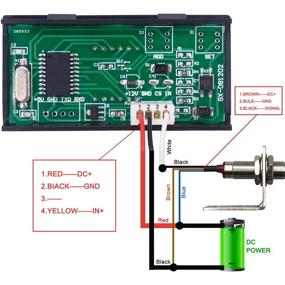 img 1 attached to TWTADE TWTADE 4 Digital Tachometer RPM Green LED With Wire Magnet Hall NPN Proximity Switch Sensor Holder ZSB5JT G