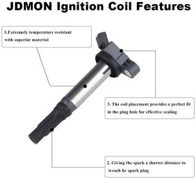 img 2 attached to 🔥 JDMON катушки зажигания Toyota Lexus Camry Avalon Sienna Rav4 3.5L V6 (набор из 6 шт.) - Заменяет 90919-A2007, 90919-A2002, 90919-02251 UF487