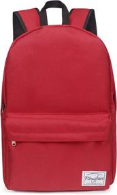 img 4 attached to 🎒 Stylish and Durable Basic Backpack for Women - Water Resistant and Casual