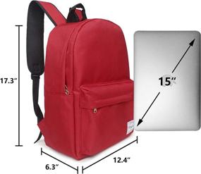 img 3 attached to 🎒 Stylish and Durable Basic Backpack for Women - Water Resistant and Casual