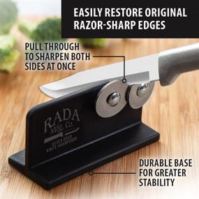 img 2 attached to 🔪 Rada Cutlery Быстрозатачиватель ножей: 6 штук из нержавеющей стали, произведено в США - черный