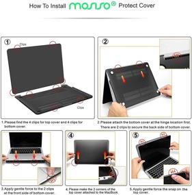 img 2 attached to MOSISO Transparent Hard Shell Case for MacBook 💻 Pro 13 inch (2016-2020) with Keyboard Cover & Screen Protector