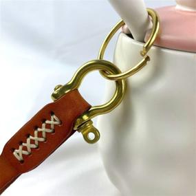 img 2 attached to 🔑 Premium Leather Horseshoe Keychain: Handcrafted, Vegetable Tanned