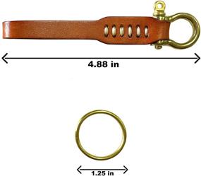 img 3 attached to 🔑 Premium Leather Horseshoe Keychain: Handcrafted, Vegetable Tanned