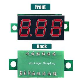 img 3 attached to ⚡️ DaFuRui Mini Digital Voltmeter 0.36 Inch 0-100V Voltage Tester with Reverse Polarity Protection - Accurate Pressure Measurement (Red)