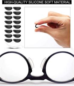 img 3 attached to 👓 12 Pairs Adhesive Anti-Slip Nose Pads for Glasses, Soft Silicone Nose Pad Cushion for Eyeglasses, Sunglasses - 1mm Thickness
