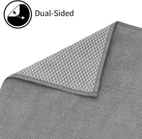 img 3 attached to 🧽 S&amp;T INC. Microfiber Dish Cloths for Washing Dishes, Microfiber Cleaning Cloths for Kitchen Cleaning with Poly Scour Scrubbing Side, Grey, 12x12 Inches, Pack of 10