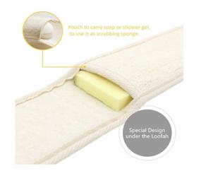 img 1 attached to Slick- Exfoliating Loofah Back Scrubber: 🚿 Shower Essential for a Clean, Smooth Back