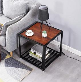 img 3 attached to 🏢 Enhance Your Living Space with Loglus End Table/Side Table with Metal Shelf (ET002) - Perfect for Living Room, Office, Easy Assembly!