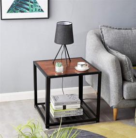 img 1 attached to 🏢 Enhance Your Living Space with Loglus End Table/Side Table with Metal Shelf (ET002) - Perfect for Living Room, Office, Easy Assembly!