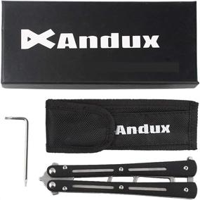 img 2 attached to 🔧 Andux Land Folding Stainless Steel Flip Player Lightweight with Replacement Screws - Black-Silver: Easy Assembly and Durability