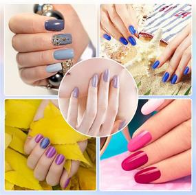 img 1 attached to 🌈 Stylish & Convenient: 20 Sheets 320 Pieces Full Wraps Self-Adhesive Nail Stickers - Solid Color Series