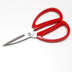 img 1 attached to 🔪 Hometeq 6" Scissors - Multi-Purpose Stainless Steel Sharp Scissors with Red Handle for Perfect Cutting & More