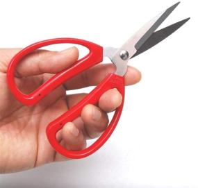 img 3 attached to 🔪 Hometeq 6" Scissors - Multi-Purpose Stainless Steel Sharp Scissors with Red Handle for Perfect Cutting & More