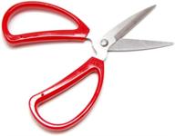 🔪 hometeq 6" scissors - multi-purpose stainless steel sharp scissors with red handle for perfect cutting & more logo