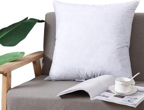img 4 attached to 🛋️ DOWNCOOL 18x18 Inch White Cotton Stuffer Throw Pillow Insert | Square Down & Feather Filled Bed Sofa Decorative Insert