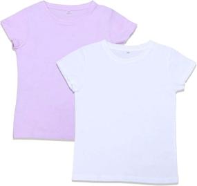 img 1 attached to LUOUSE Toddler Girls Casual Round Neck Short Sleeve T-Shirts Tee 2-Pack (Sizes 3T - 12T) - Enhanced SEO