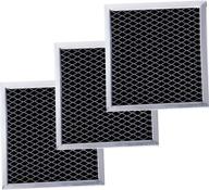 🔍 ultra durable 8206230a microwave charcoal filter replacement - exact fit for whirlpool & maytag microwaves - pack of 3 logo