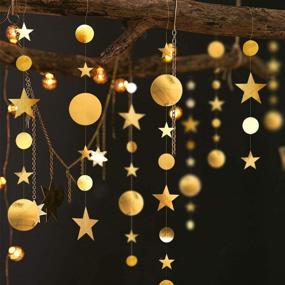 img 4 attached to 🌟 Shimmering Gold Twinkle Little Star Party Garlands: Glitter Moon and Stars Decorations for Kids Birthday, Baby Shower, Wedding, Ramadan EID, Graduation, and More!