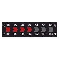 🌡️ digi-sense reversible 7-point temperature label black/red, 30-60c/86-140f; pack of 10 logo