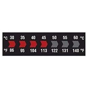 img 1 attached to 🌡️ Digi-Sense Reversible 7-Point Temperature Label Black/Red, 30-60C/86-140F; Pack of 10