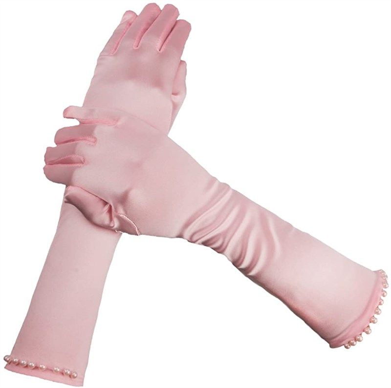 pincess communion halloween costume wedding girls' accessories for special occasion gloves 로고
