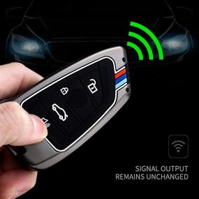 img 2 attached to 🔑 Чехол для ключа BMW, брелок, металлический корпус совместим для серии 2 5 6 7 X1 X2 X3 X5 X6 - Серебро