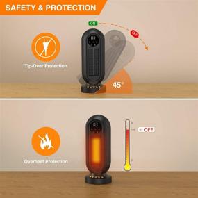 img 1 attached to 🔥 Infray Space Heater: Powerful 1500W Electric Tower Heater with 3 Modes, 12H Timer and Remote Control