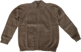 img 2 attached to Alpaca Basics Handmade Sweater Taupe Boys' Clothing in Sweaters